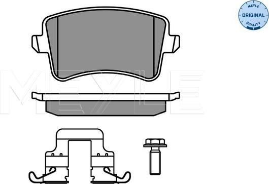 Meyle 025 246 0617/K1 - Тормозные колодки, дисковые, комплект www.autospares.lv