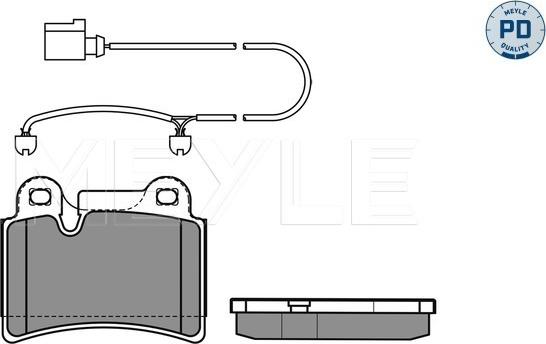 Meyle 025 240 9717/PD - Bremžu uzliku kompl., Disku bremzes autospares.lv