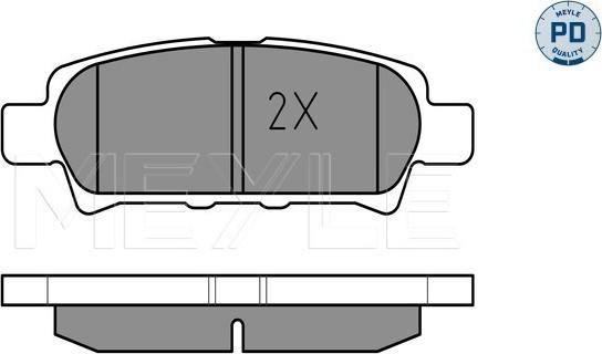 Meyle 025 240 1416/PD - Bremžu uzliku kompl., Disku bremzes www.autospares.lv