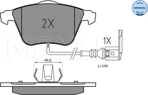 Meyle 025 240 2120 - Bremžu uzliku kompl., Disku bremzes autospares.lv