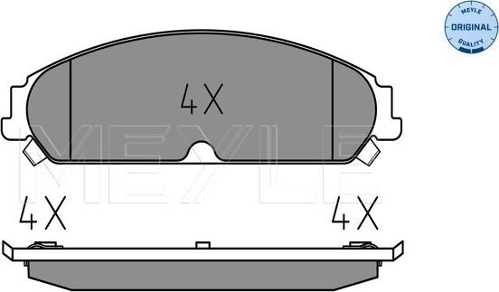 Meyle 025 241 6417/W - Bremžu uzliku kompl., Disku bremzes www.autospares.lv