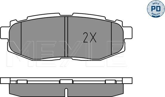 Meyle 025 248 5416/PD - Bremžu uzliku kompl., Disku bremzes www.autospares.lv