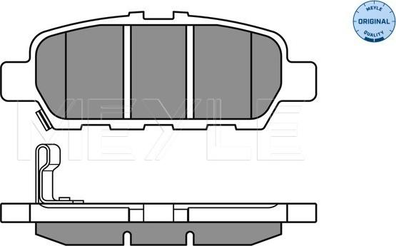 Meyle 025 248 7113/W - Тормозные колодки, дисковые, комплект www.autospares.lv