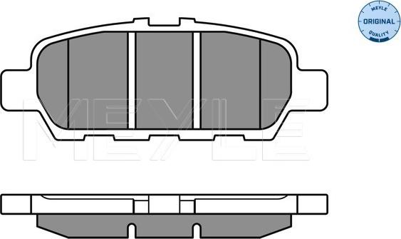 Meyle 025 248 7113/W - Тормозные колодки, дисковые, комплект www.autospares.lv