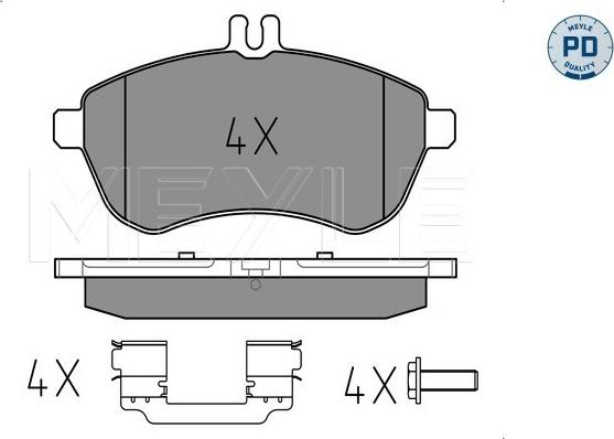 Meyle 025 243 0620-1/PD - Bremžu uzliku kompl., Disku bremzes www.autospares.lv