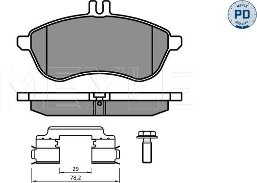 Meyle 025 243 0620-2/PD - Bremžu uzliku kompl., Disku bremzes autospares.lv