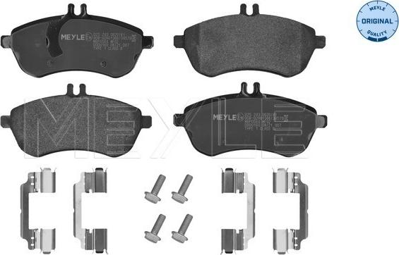 Meyle 025 243 0620/K1 - Bremžu uzliku kompl., Disku bremzes autospares.lv