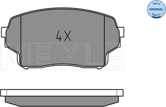 Meyle 025 243 0115/W - Тормозные колодки, дисковые, комплект www.autospares.lv