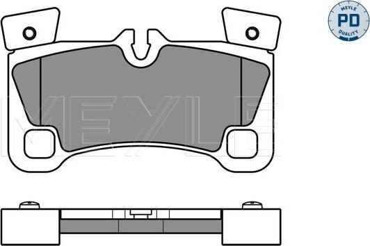 Meyle 025 242 9616/PD - Тормозные колодки, дисковые, комплект www.autospares.lv