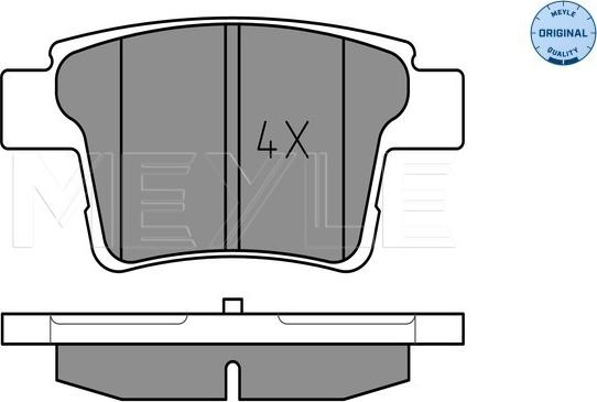 Meyle 025 242 6017 - Brake Pad Set, disc brake www.autospares.lv