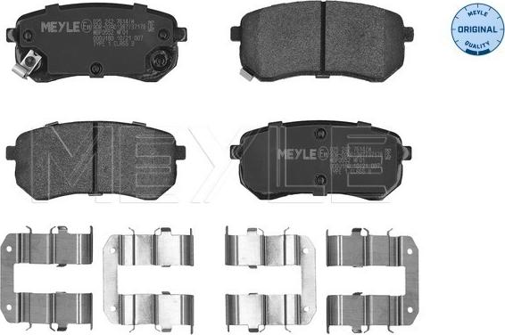 Meyle 025 242 7614/W - Brake Pad Set, disc brake www.autospares.lv