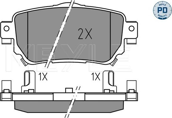 Meyle 025 259 6515/PD - Bremžu uzliku kompl., Disku bremzes www.autospares.lv