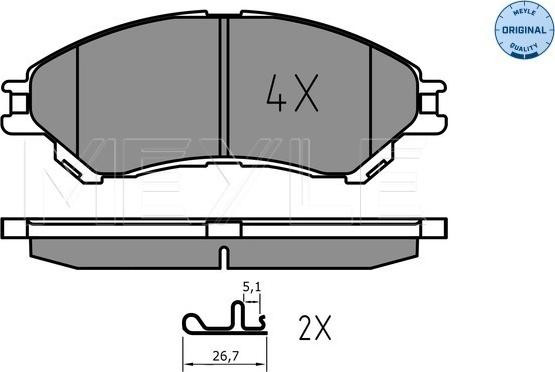 Meyle 025 259 7916 - Brake Pad Set, disc brake www.autospares.lv