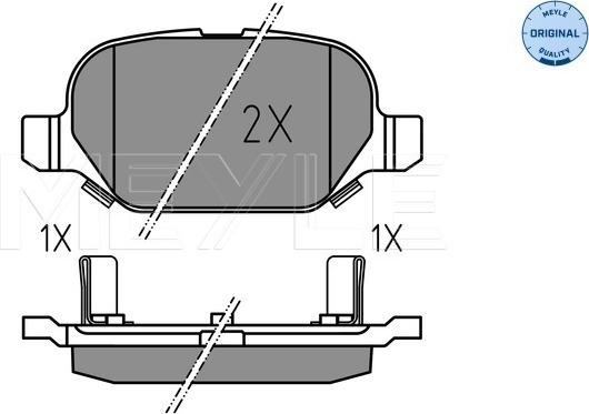 Meyle 025 254 1014 - Bremžu uzliku kompl., Disku bremzes autospares.lv