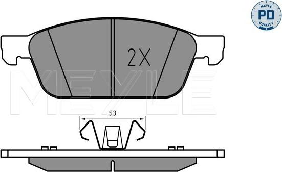 Meyle 025 255 5518/PD - Тормозные колодки, дисковые, комплект www.autospares.lv