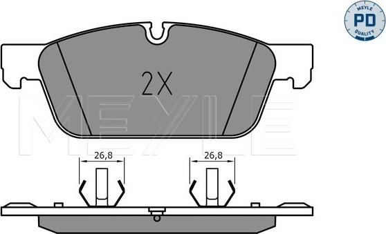 Meyle 025 255 3119/PD - Bremžu uzliku kompl., Disku bremzes www.autospares.lv