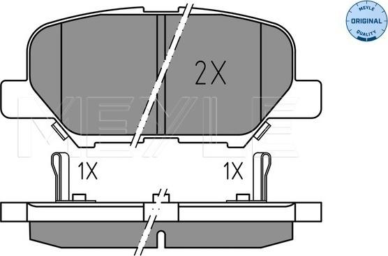 Meyle 025 256 8814 - Bremžu uzliku kompl., Disku bremzes www.autospares.lv