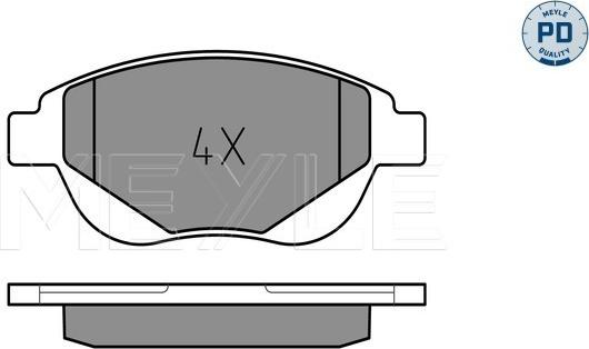 Meyle 025 250 9419/PD - Тормозные колодки, дисковые, комплект www.autospares.lv