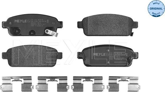 Meyle 025 250 9616/W - Brake Pad Set, disc brake www.autospares.lv