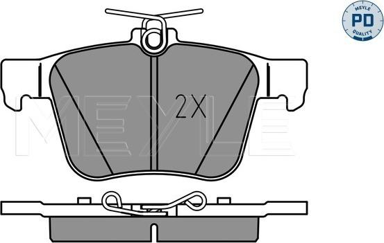 Meyle 025 250 0916/PD - Тормозные колодки, дисковые, комплект www.autospares.lv