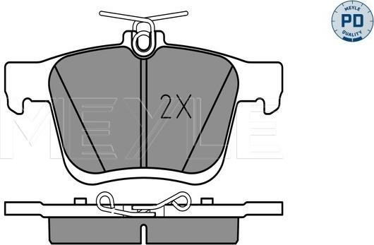 Meyle 025 250 0816/PD - Тормозные колодки, дисковые, комплект www.autospares.lv