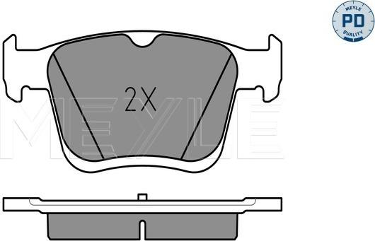 Meyle 025 250 0816/PD - Тормозные колодки, дисковые, комплект www.autospares.lv