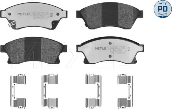 Meyle 025 250 3118/PD - Bremžu uzliku kompl., Disku bremzes autospares.lv