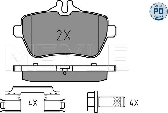 Meyle 025 250 7119/PD - Bremžu uzliku kompl., Disku bremzes www.autospares.lv