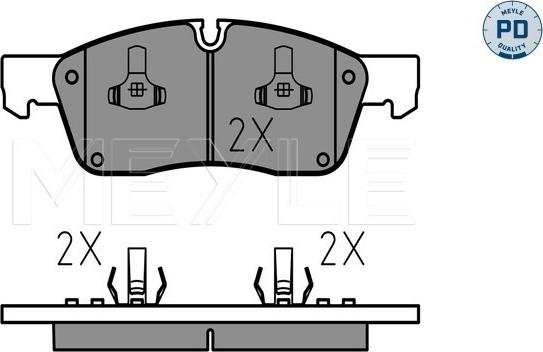 Meyle 025 251 9021/PD - Bremžu uzliku kompl., Disku bremzes autospares.lv