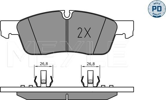 Meyle 025 251 9219/PD - Bremžu uzliku kompl., Disku bremzes autospares.lv