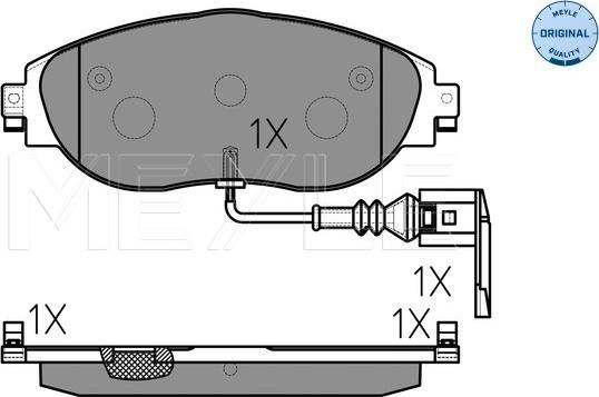 Meyle 025 251 1720/W - Bremžu uzliku kompl., Disku bremzes www.autospares.lv