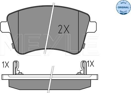 Meyle 025 251 8419/W - Тормозные колодки, дисковые, комплект www.autospares.lv