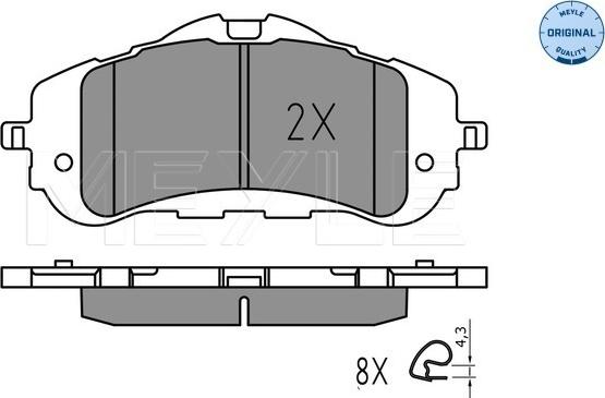 Meyle 025 258 9518 - Bremžu uzliku kompl., Disku bremzes www.autospares.lv