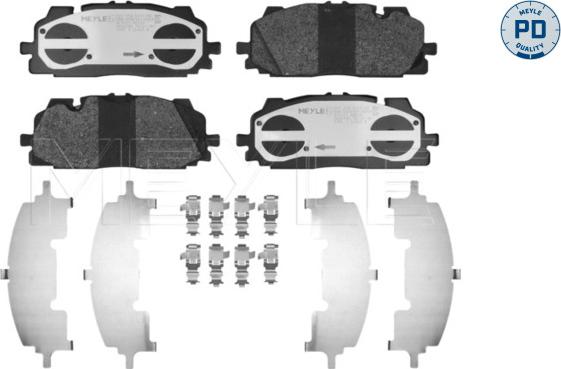 Meyle 025 258 6117/PD - Bremžu uzliku kompl., Disku bremzes www.autospares.lv