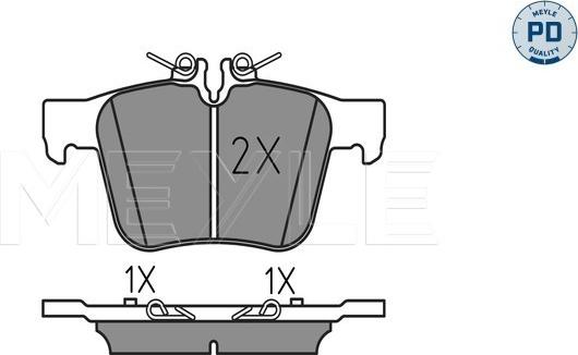 Meyle 025 253 5416/PD - Brake Pad Set, disc brake www.autospares.lv