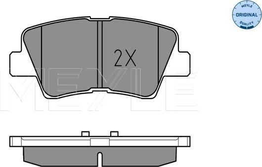 Meyle 025 253 3715/W - Brake Pad Set, disc brake www.autospares.lv