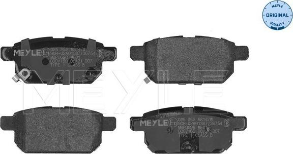 Meyle 025 252 5814/W - Bremžu uzliku kompl., Disku bremzes www.autospares.lv