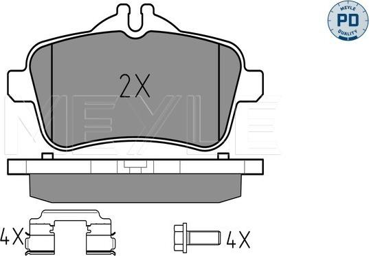 Meyle 025 252 1518/PD - Bremžu uzliku kompl., Disku bremzes autospares.lv