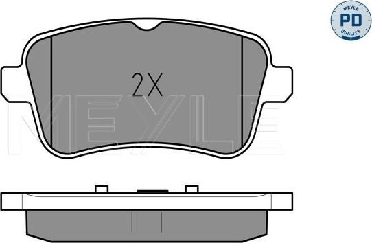 Meyle 025 252 1518/PD - Bremžu uzliku kompl., Disku bremzes autospares.lv