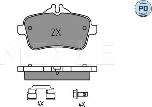 Meyle 025 252 1618/PD - Bremžu uzliku kompl., Disku bremzes autospares.lv