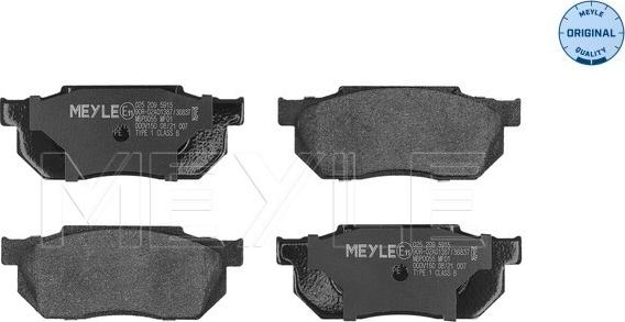 Meyle 025 209 5915 - Тормозные колодки, дисковые, комплект www.autospares.lv