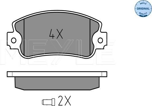 Meyle 025 209 5018/W - Тормозные колодки, дисковые, комплект www.autospares.lv