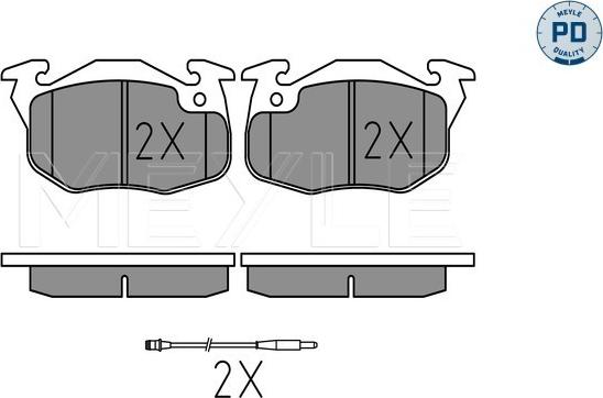 Meyle 025 209 0518/PD - Bremžu uzliku kompl., Disku bremzes autospares.lv