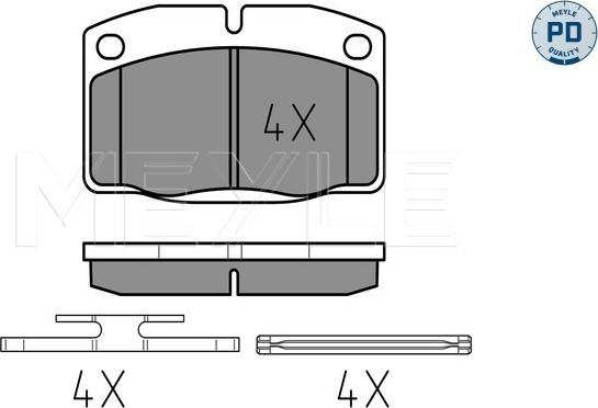 Meyle 025 209 3915/PD - Bremžu uzliku kompl., Disku bremzes autospares.lv