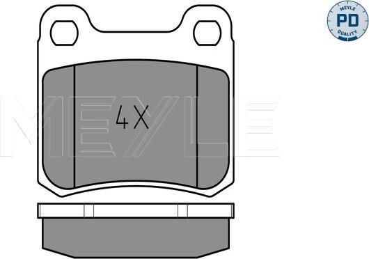 Meyle 025 206 8715/PD - Bremžu uzliku kompl., Disku bremzes www.autospares.lv