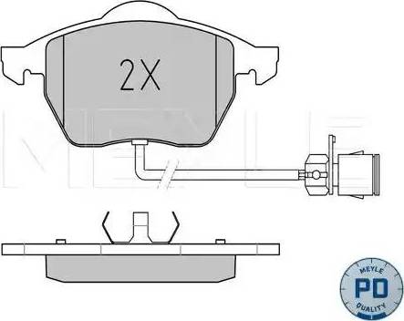 Meyle 025 206 7619/PD - Тормозные колодки, дисковые, комплект www.autospares.lv