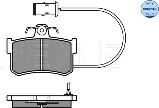 Meyle 025 200 8714/W - Brake Pad Set, disc brake www.autospares.lv