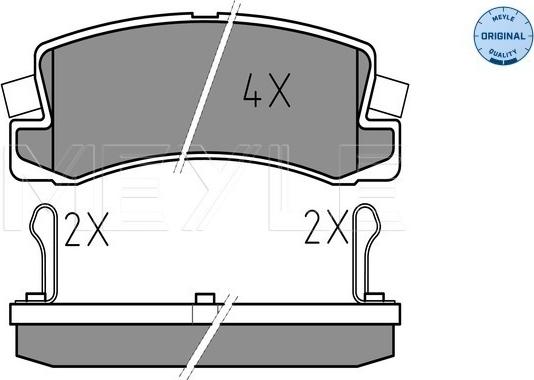 Meyle 025 200 7615/W - Bremžu uzliku kompl., Disku bremzes www.autospares.lv