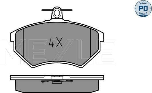 Meyle 025 201 6819/PD - Тормозные колодки, дисковые, комплект www.autospares.lv