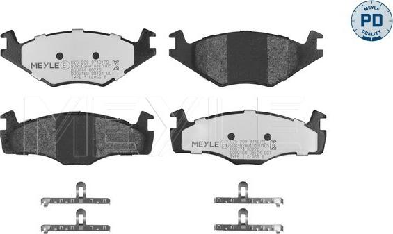 Meyle 025 208 8719/PD - Bremžu uzliku kompl., Disku bremzes autospares.lv